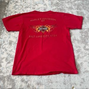 Harley Davidson Salt Lake City Utah Logo Tee L